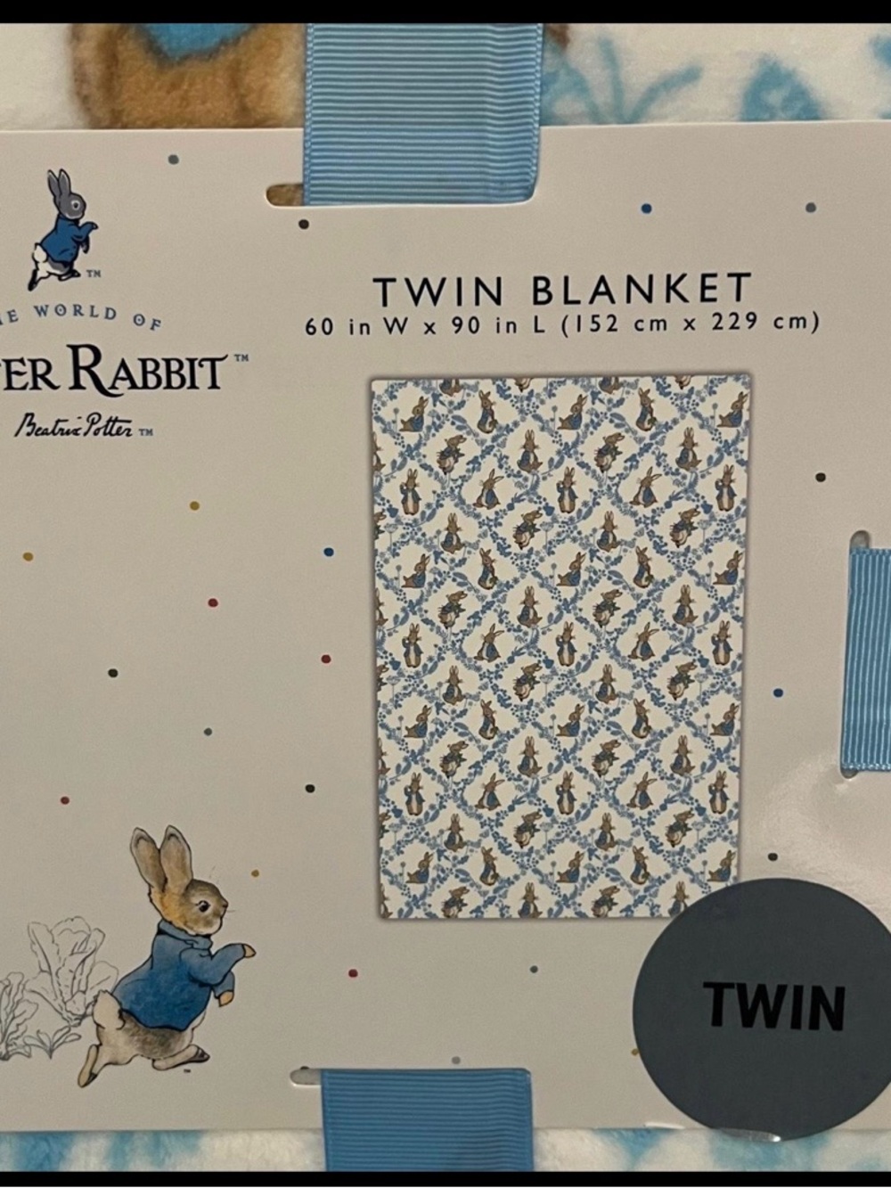 Easter Peter Rabbit Twin Blanket - Picture 4 of 4